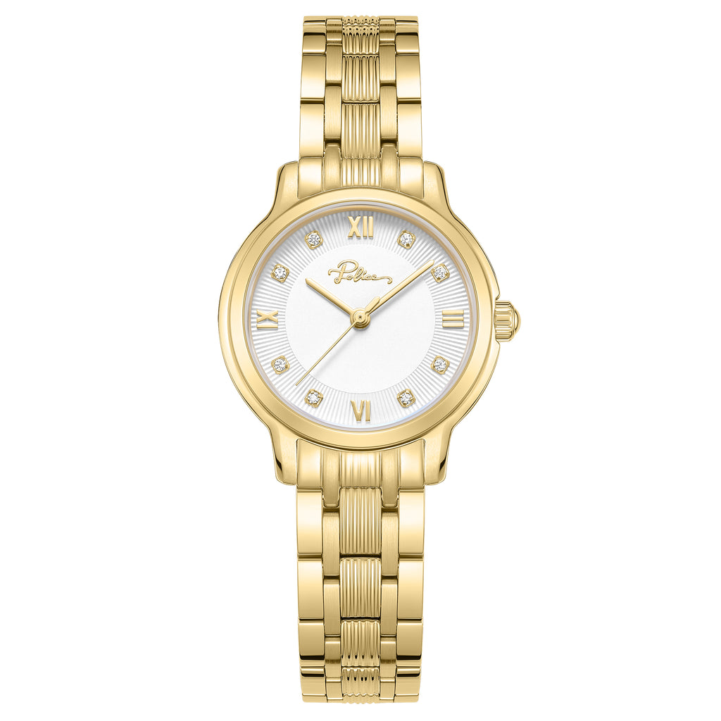 Police Charm Women's 27MM Gold Analog Stainless Steel Strap Watch