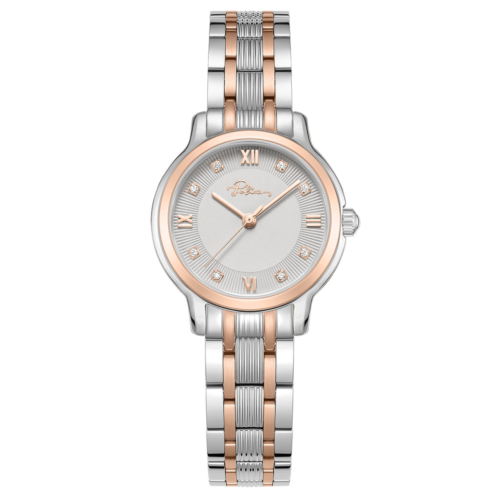 Police Women's 27mm Two-Tone Watch with Grey Dial