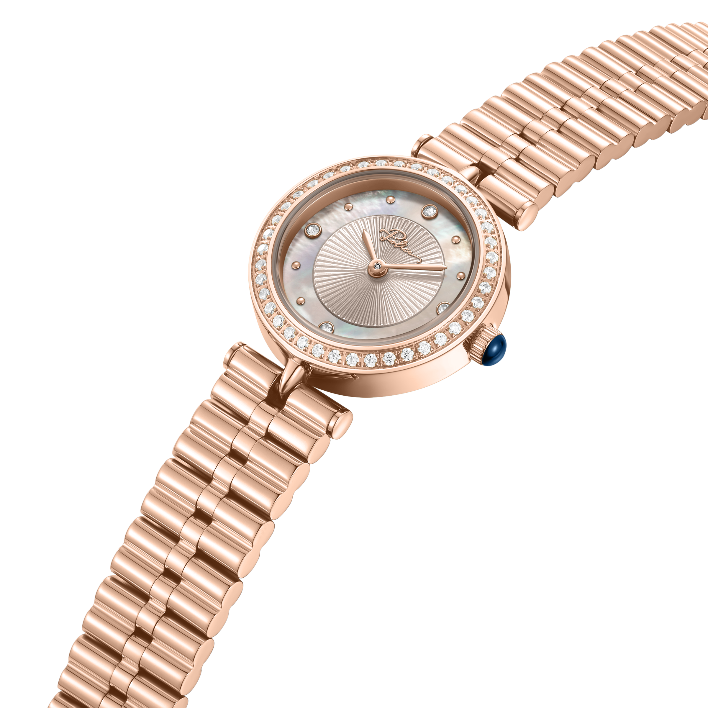 Police Women’s Rose Gold Crystal Bezel Pink Dial Watch