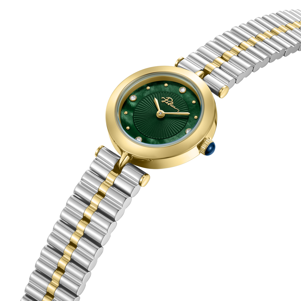 Police Women’s Two-Tone Green Dial Watch