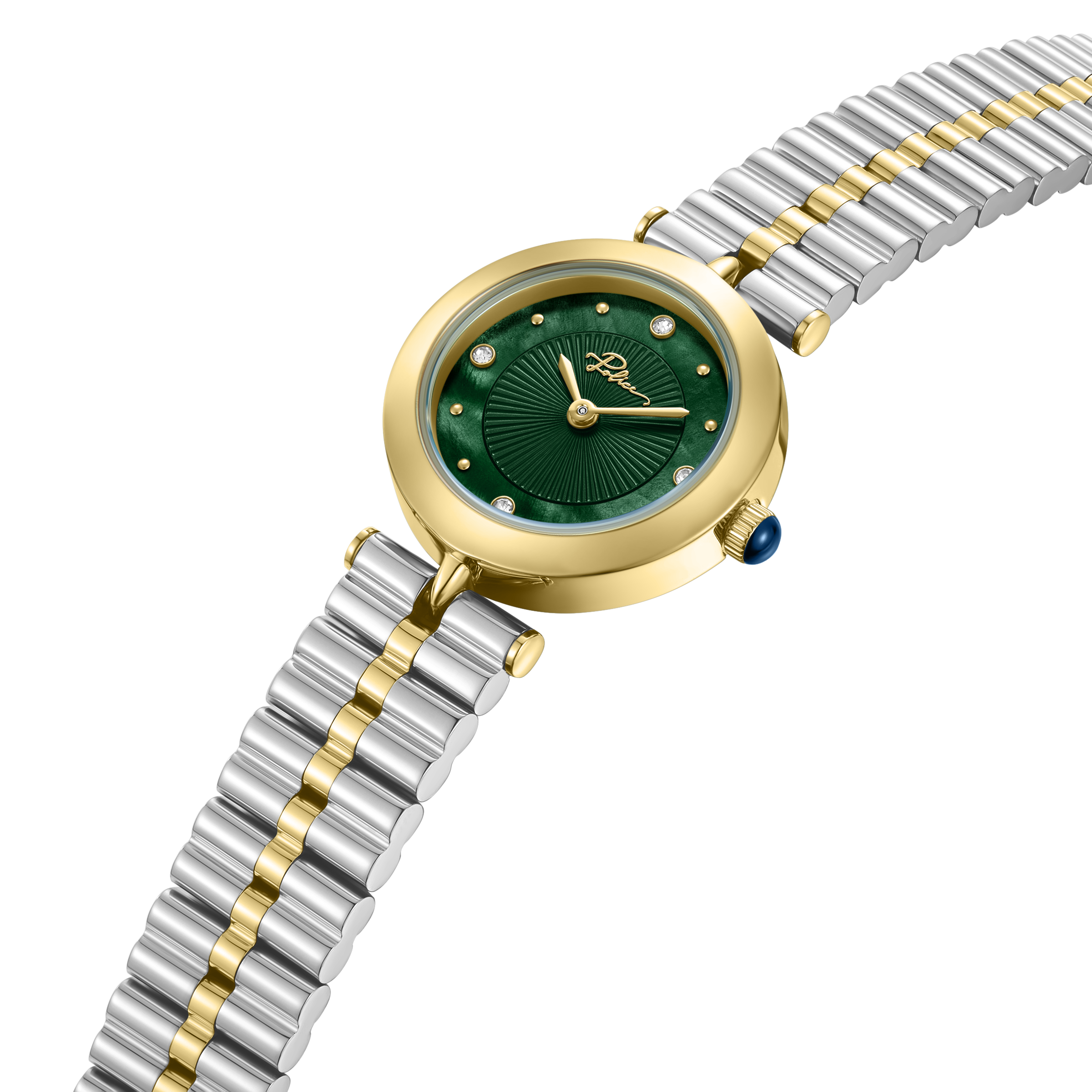 Police Women’s Two-Tone Green Dial Watch