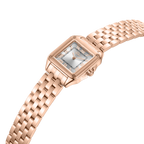 Police Women’s Rose Gold Silver Dial Square Watch