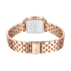 Police Women’s Rose Gold Silver Dial Square Watch