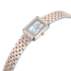 Police Women’s Two-Tone Rose Gold Crystal Bezel Silver Dial Watch