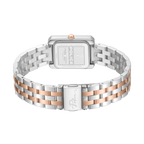 Police Women’s Two-Tone Rose Gold Crystal Bezel Silver Dial Watch