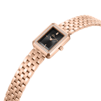 Police Women’s Rose Gold-Tone Crystal Bezel Black Dial Watch