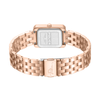 Police Women’s Rose Gold-Tone Crystal Bezel Black Dial Watch