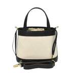 PIUMELLI Noya Canvas and Leather Bucket Bag with Drawstring Closure