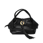 Orlandi Valentino Women's Leather Braided Handle Tote