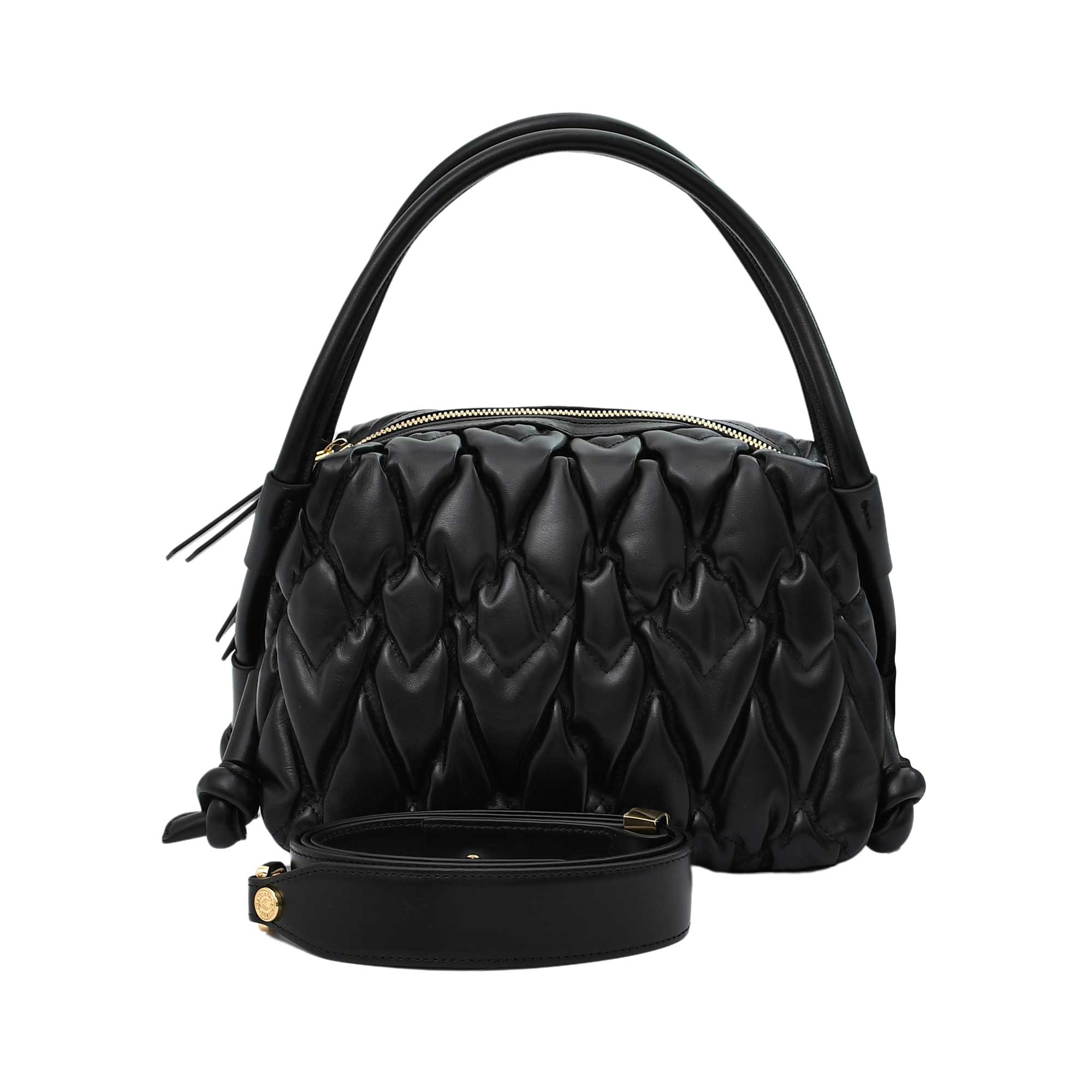 Orlandi Valentino Women's Leather Hand Bag with Studs