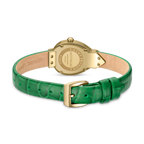 Saint Honoré Paris Gold IP Case Diamond White Dial Green Strap Watch