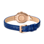 Saint Honoré Paris Rose Gold IP Diamond Blue Dial Blue Strap Watch