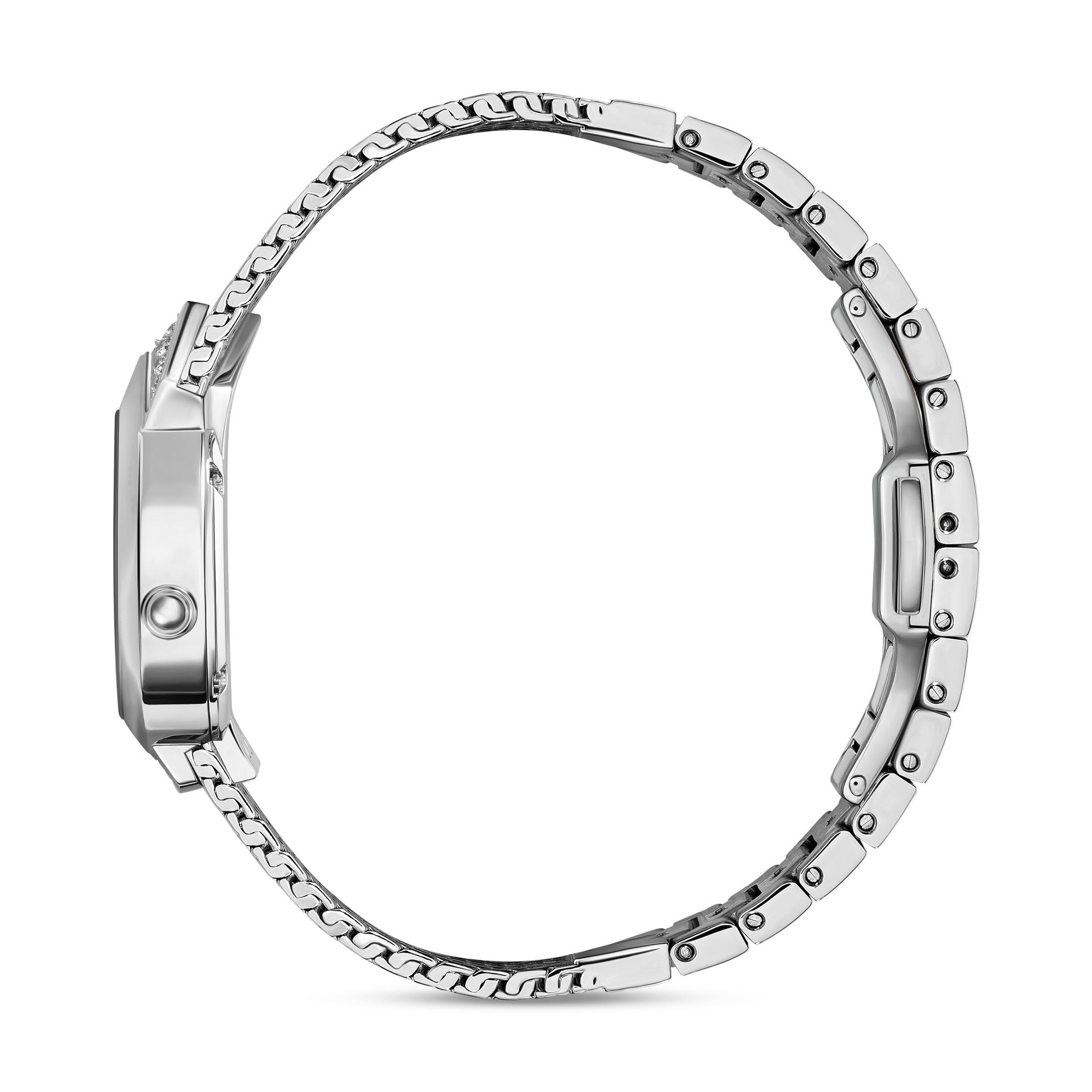 Saint Honoré Paris Stainless Steel Diamond Black Dial Bracelet Watch