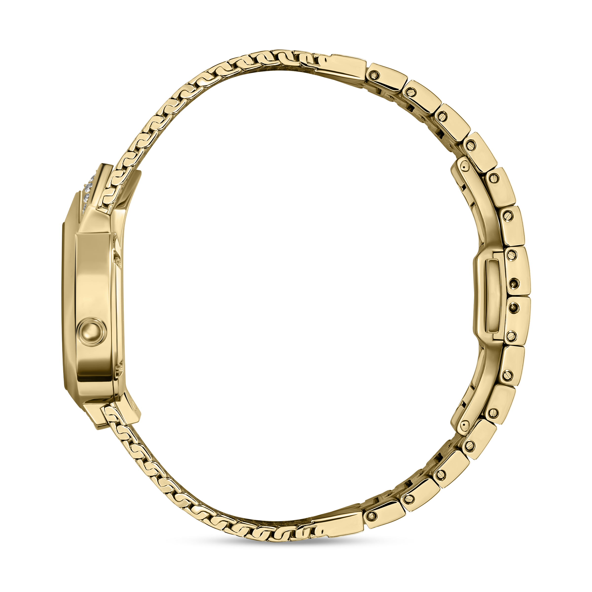 Saint Honoré Paris Gold IP Diamond White Dial Bracelet Watch