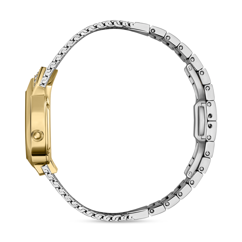 Saint Honoré Gold IP Diamond White Dial Two-Tone Bracelet Watch