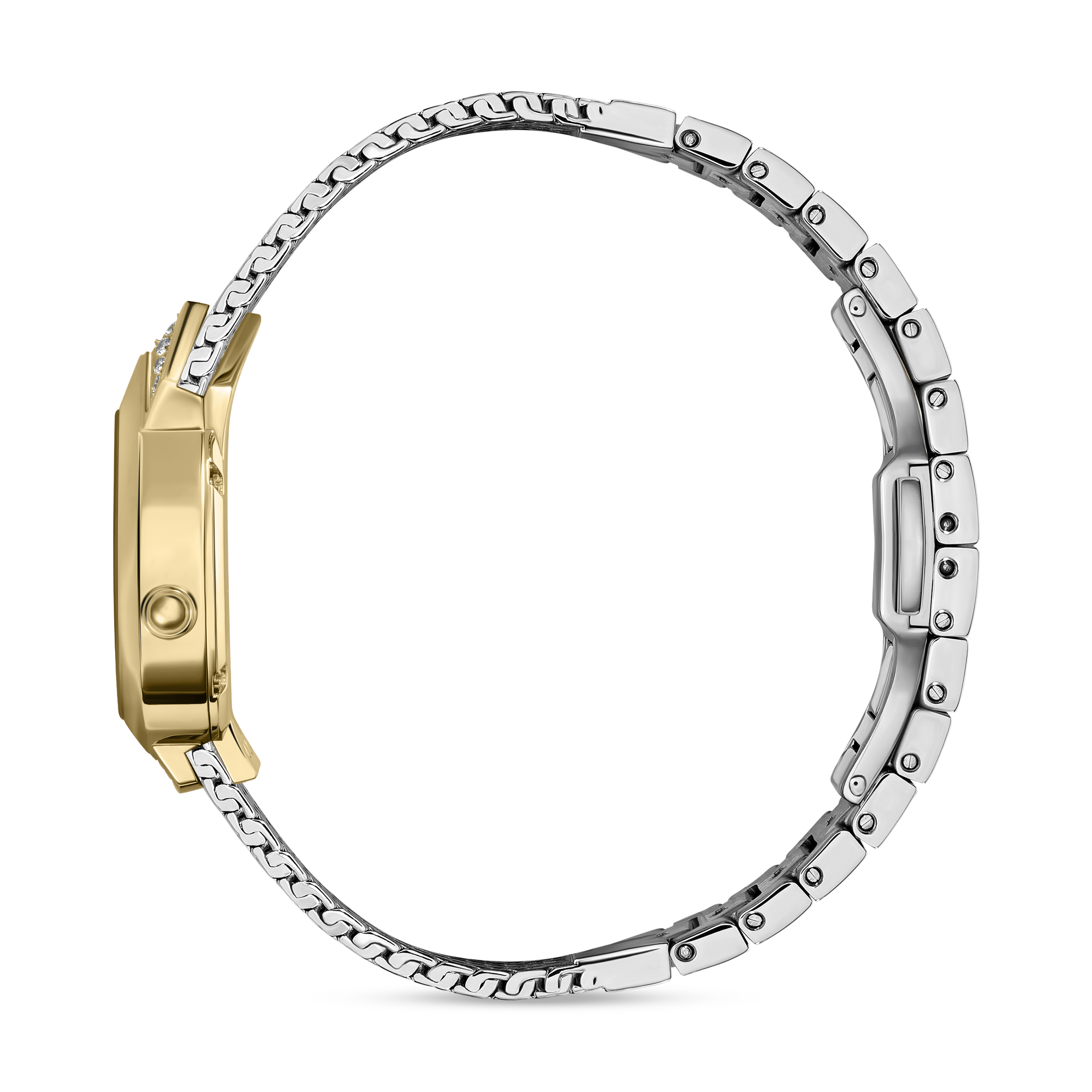 Saint Honoré Gold IP Diamond White Dial Two-Tone Bracelet Watch