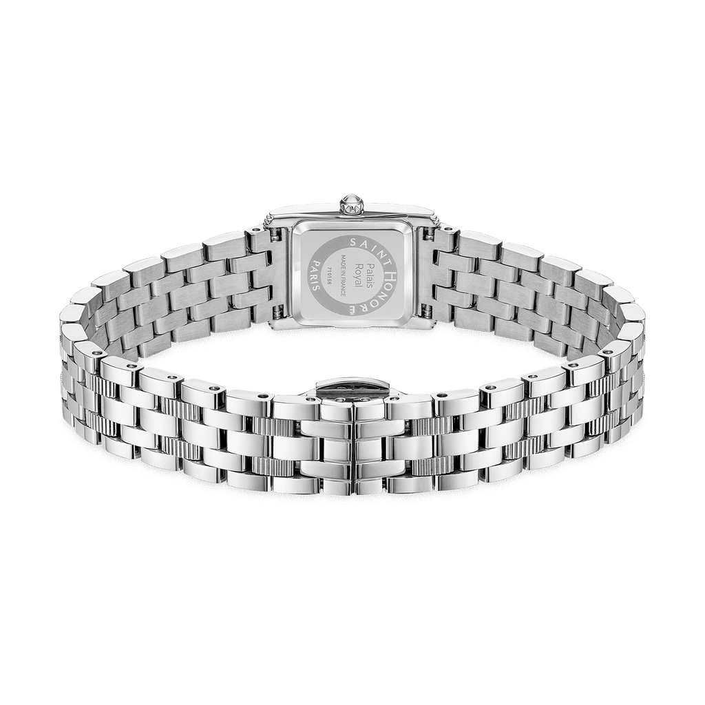 Saint Honore Stainless Steel Case with White Mother of Pearl Dial & 4 Diamonds