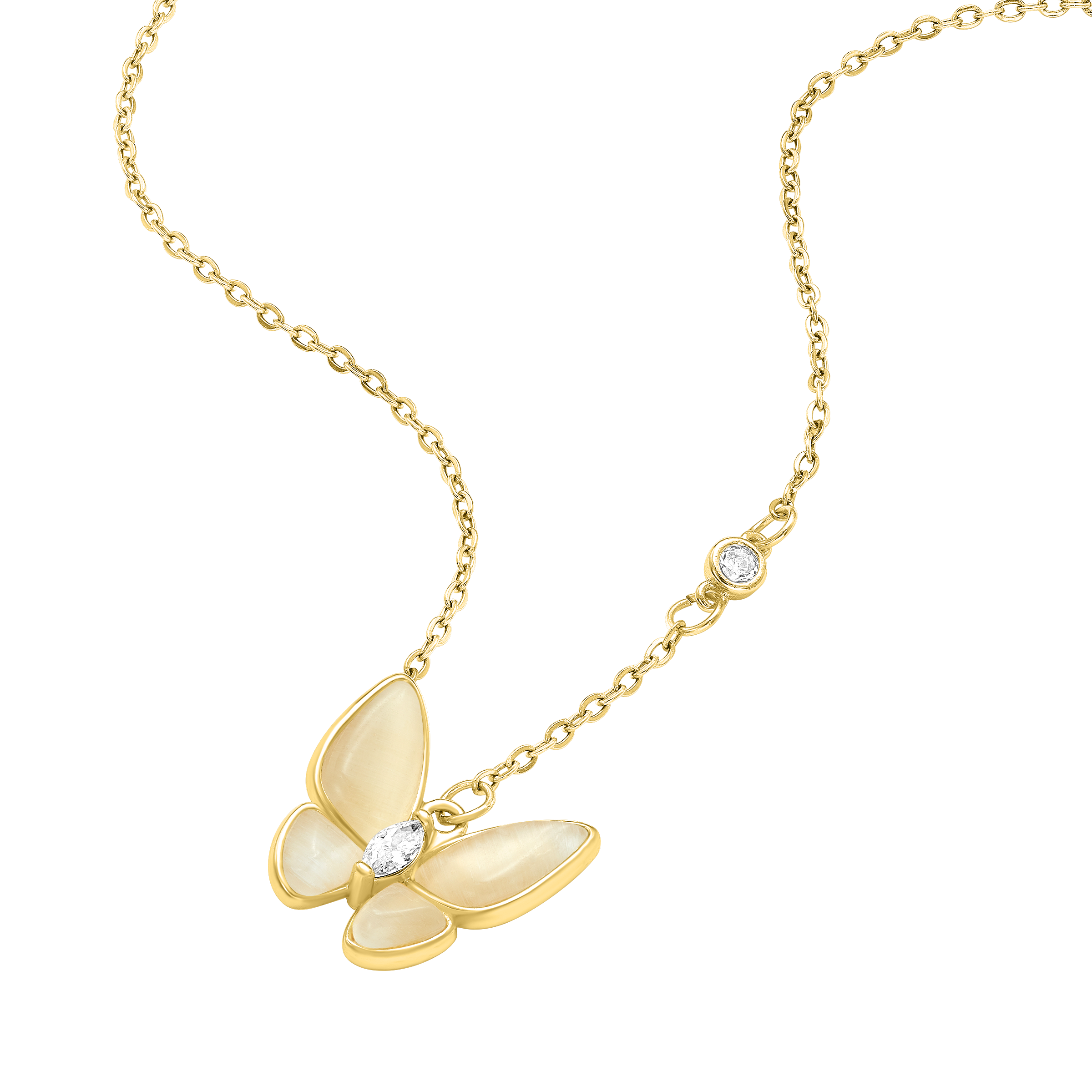 Police Psyche Butterfly Chain Necklace