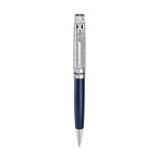 Police Amasis blue enamel ballpoint pen with stainless steel trims textured design luxury writing instrument Paris Gallery Qatar Shop the Latest Online