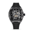 Police Batman Limited Edition men's watch with 3D black skeleton dial, dark case and black silicone strap