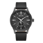Police black dial gunmetal stainless steel watch black leather strap men luxury watch Shop the Latest Online