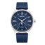 Police blue dial stainless steel watch blue leather strap men luxury watch Order Online Today