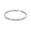 Police Bond men's slim stainless steel bracelet with black crystals, screw details and signature Police motifs
