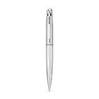 Police Clarendon silver ballpoint pen with full stainless steel plating and signature branding