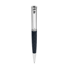 Police Cordia silver and blue ballpoint pen with monogram lower barrel and silver-tone trims
