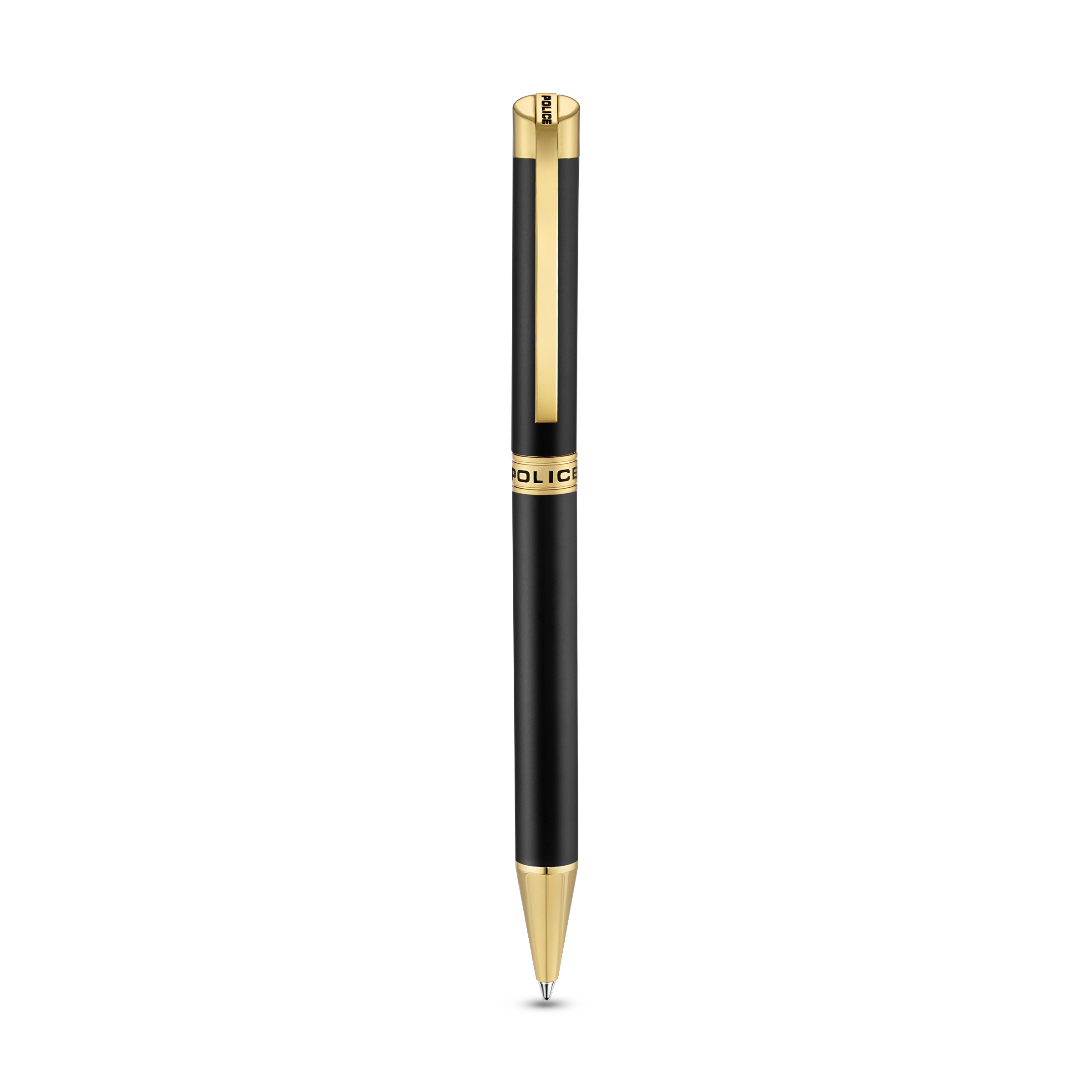 Police Felix black ballpoint pen with gold trims luxury writing instrument Paris Gallery Qatar Now Online