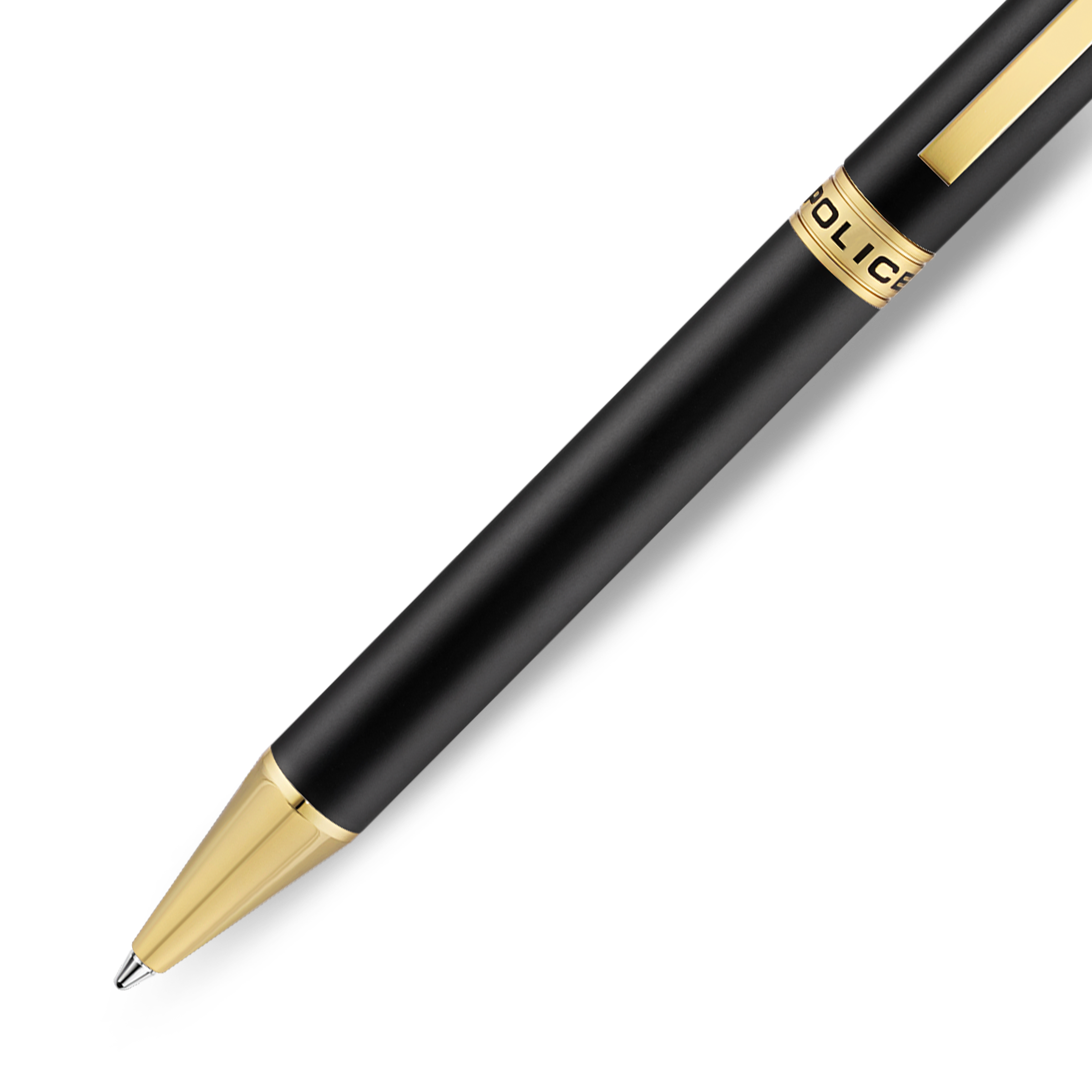Police Felix black ballpoint pen with gold trims luxury writing instrument Paris Gallery Qatar Now Online