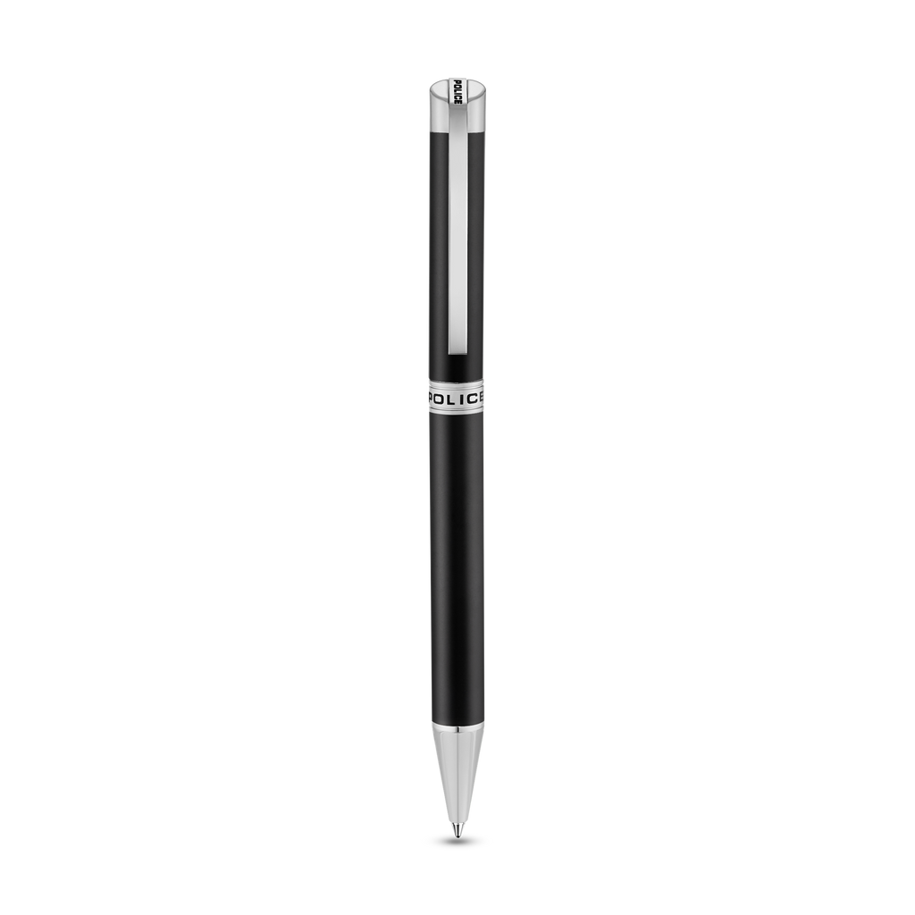 Police Felix black enamel ballpoint pen with stainless steel trims minimal luxury writing instrument Paris Gallery Qatar Find Online Today