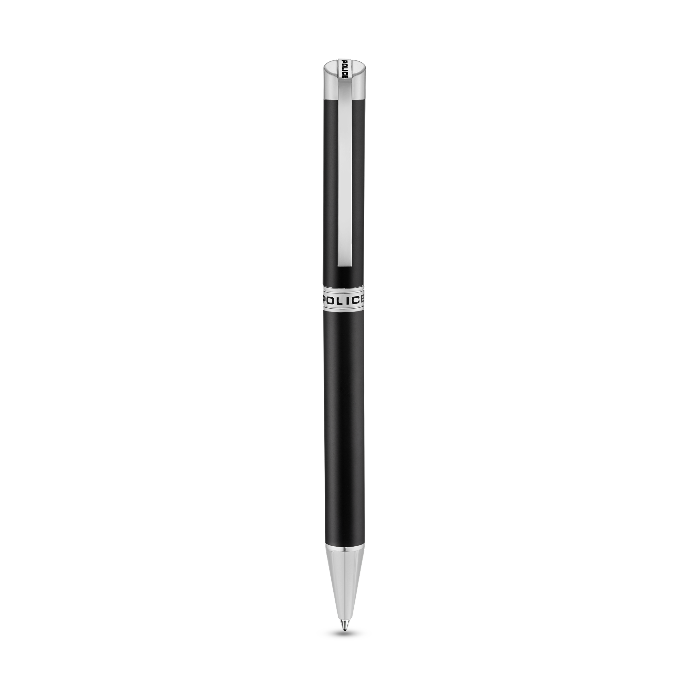Police Felix black enamel ballpoint pen with stainless steel trims minimal luxury writing instrument Paris Gallery Qatar Find Online Today