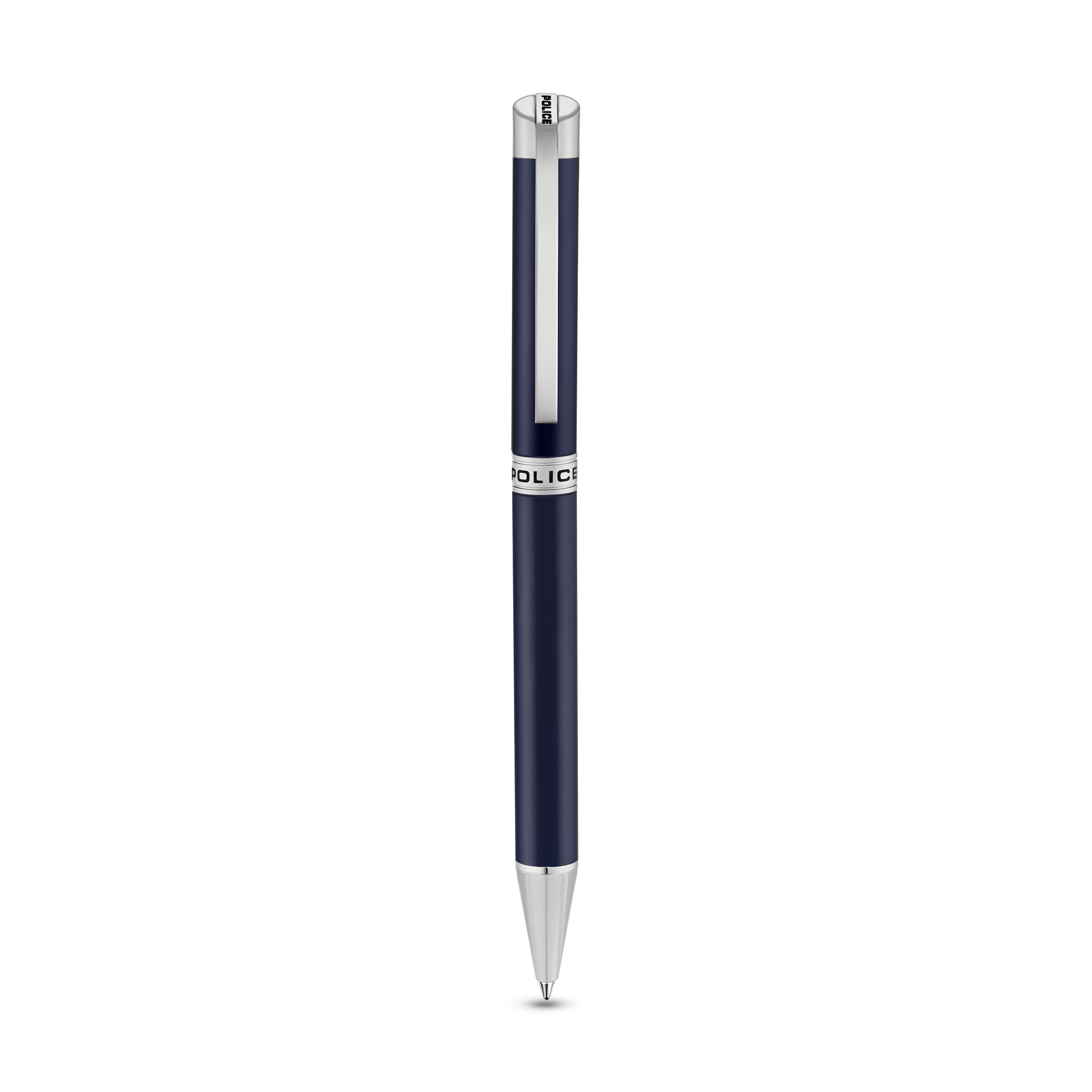 Police Felix blue enamel ballpoint pen stainless steel trims luxury writing pen Paris Gallery Qatar Shop the Latest Online