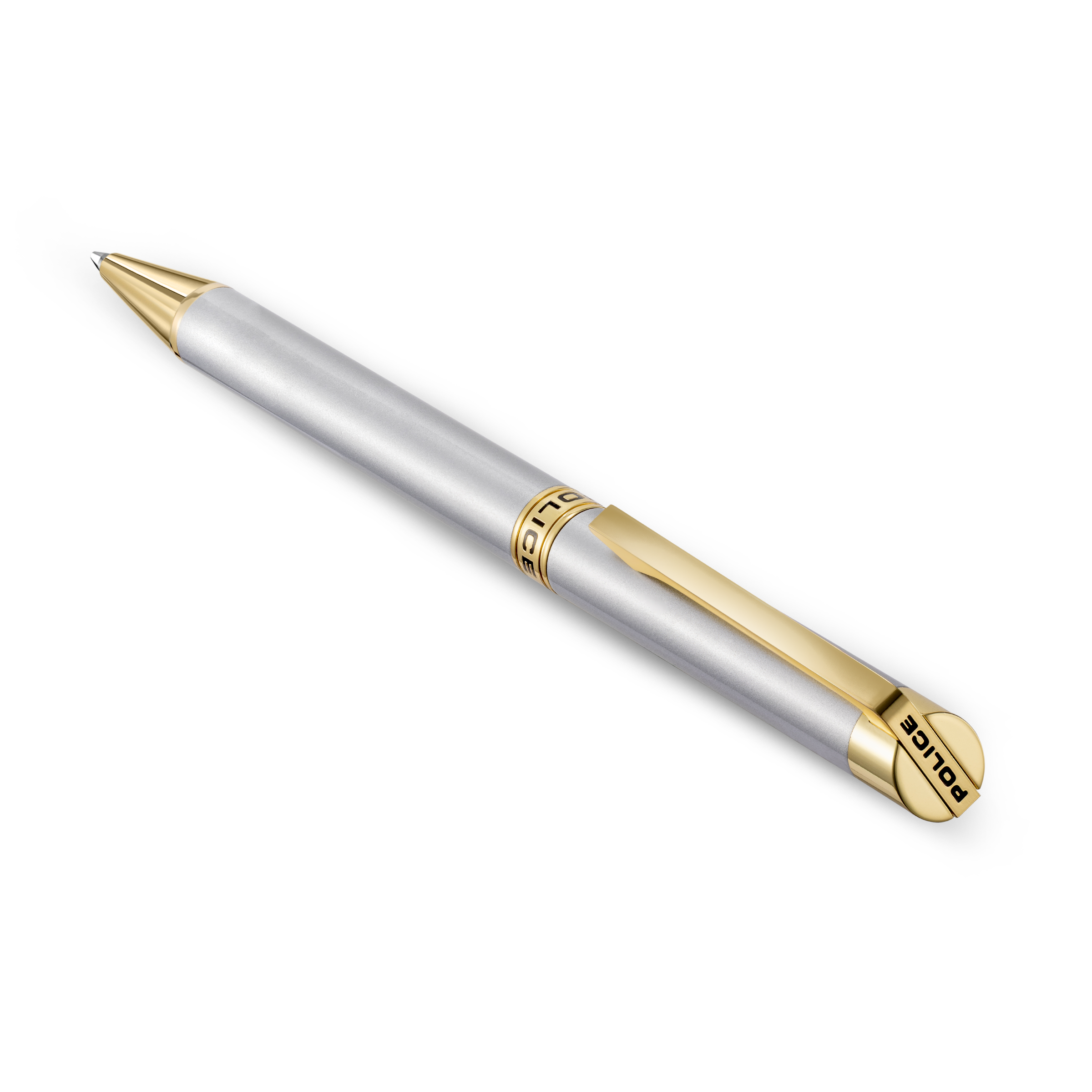 Police Felix Silver Ballpoint Pen with Gold Trim Secondary image