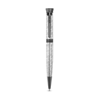 Police Gothic stainless steel ballpoint pen with full monogram design and gunmetal-tone trims