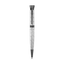 Police Gothic stainless steel ballpoint pen with full monogram design and gunmetal-tone trims