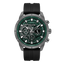 Police green dial chronograph watch gunmetal case black silicone strap men watch Shop Now Online