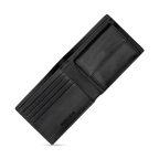 Police Pyramid black leather wallet with coin holder textured design men Paris Gallery Qatar Now Online
