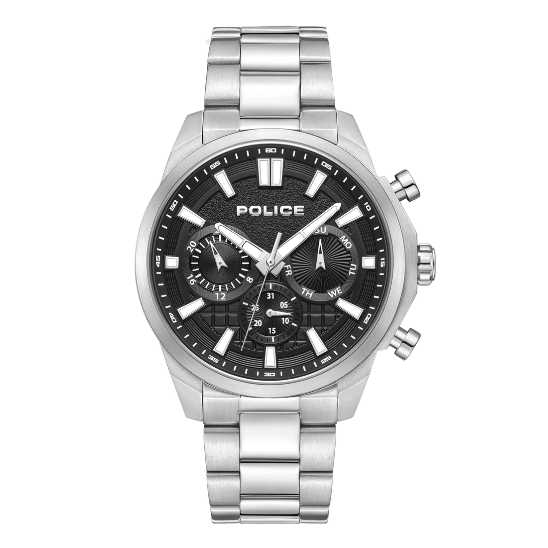 Police Rangy gents watch with black dial and stainless steel bracelet available online at Paris Gallery Qatar