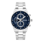 Police stainless steel chronograph watch blue dial steel bracelet men watch Available for Online Purchase