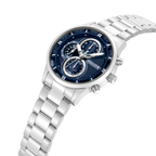 Police stainless steel chronograph watch blue dial steel bracelet men watch Available for Online Purchase