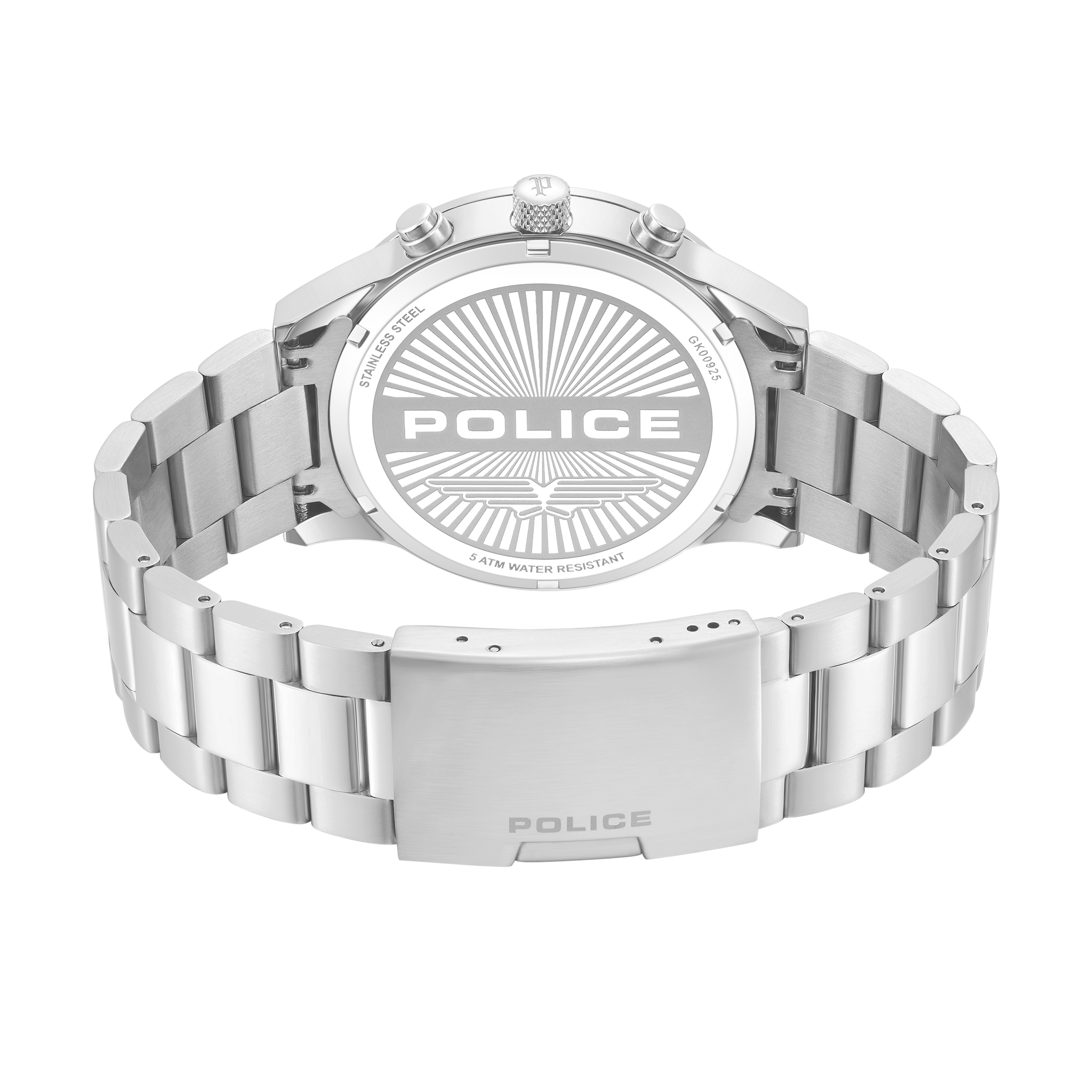 Police stainless steel chronograph watch blue dial steel bracelet men watch Available for Online Purchase