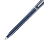 Police Tisa polished navy blue enamel ballpoint pen with stainless steel trim luxury pen Paris Gallery Qatar Available for Online Purchase
