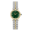 Police women's two-tone watch with green dial, crystal bezel and silver and gold-tone stainless steel bracelet
