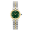 Police women's green dial watch with gold-tone case and silver and gold-tone stainless steel bracelet