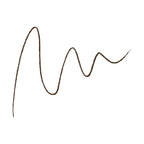 A wavy swatch of dark brown cosmetic product, showing a matte, slightly textured finish.