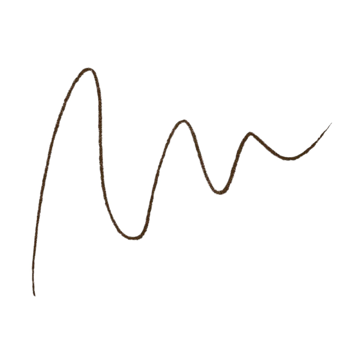 A wavy swatch of dark brown cosmetic product, showing a matte, slightly textured finish.