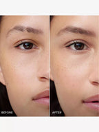 Natural brown eyebrow makeup, defining and filling brows with a matte finish and hair-like strokes.