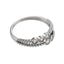 Buckley London Crystal Double Layred Ring Imitation Rhodium Plate Medium Size